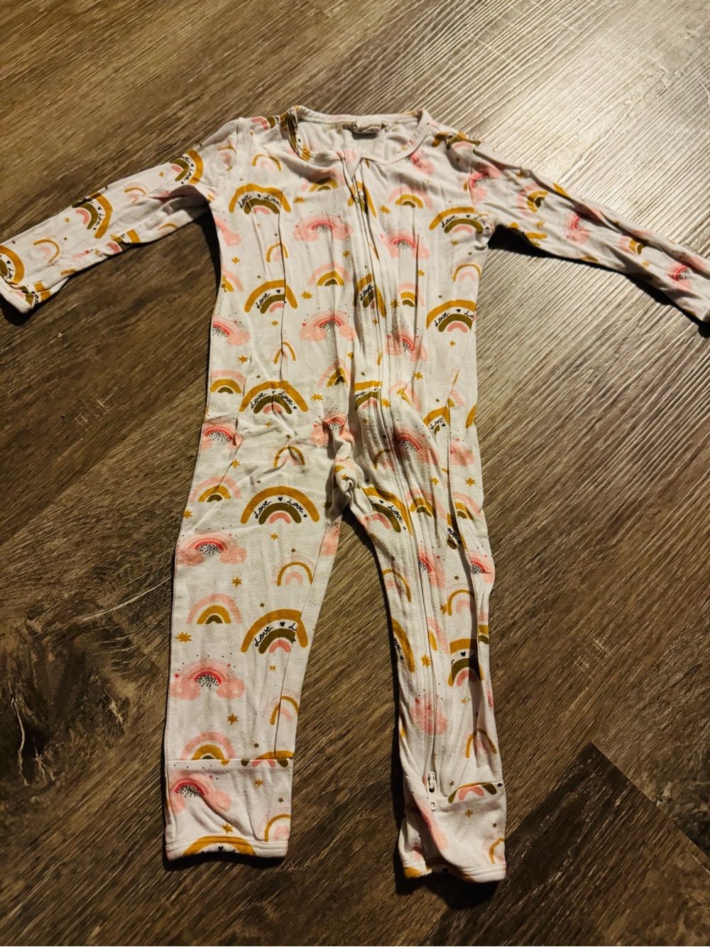 🌈💛 Larkspur Boho Rainbow Bamboo Two-Way Zippy – Size 12/18 Months | GUC 💛🌈